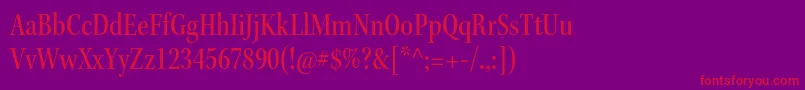 KeplerstdMediumcnsubh Font – Red Fonts on Purple Background