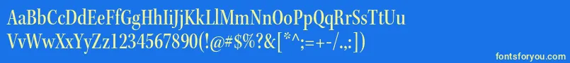 KeplerstdMediumcnsubh Font – Yellow Fonts on Blue Background