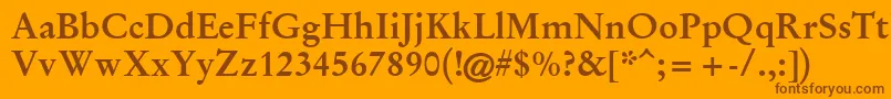 GaryowenBold Font – Brown Fonts on Orange Background