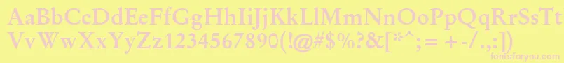 GaryowenBold Font – Pink Fonts on Yellow Background