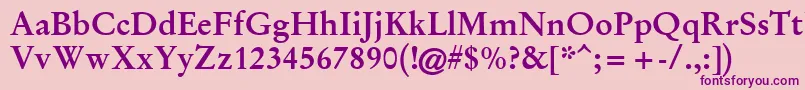 GaryowenBold Font – Purple Fonts on Pink Background