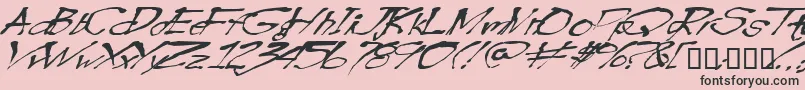 fuente Blottooowobbly – Fuentes Negras Sobre Fondo Rosa