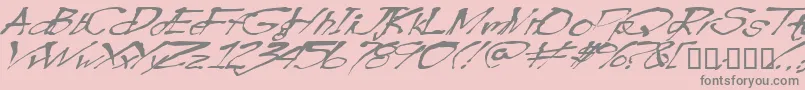 Blottooowobbly-Schriftart – Graue Schriften auf rosa Hintergrund