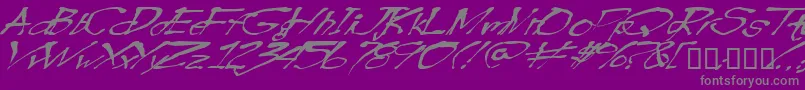 Blottooowobbly Font – Gray Fonts on Purple Background