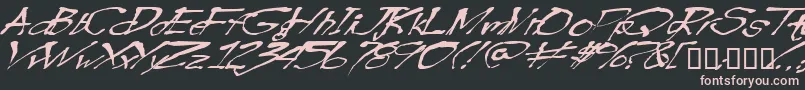 Blottooowobbly Font – Pink Fonts on Black Background