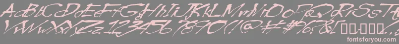 fuente Blottooowobbly – Fuentes Rosadas Sobre Fondo Gris