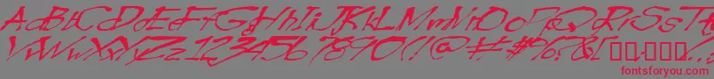 フォントBlottooowobbly – 赤い文字の灰色の背景