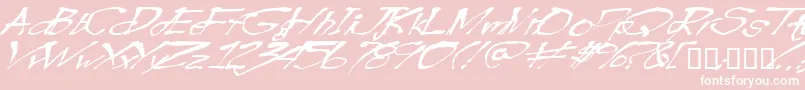 Blottooowobbly Font – White Fonts on Pink Background