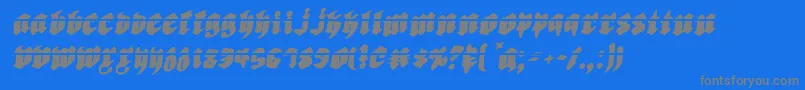 Biergartenril Font – Gray Fonts on Blue Background