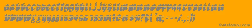 Biergartenril-fontti – harmaat kirjasimet oranssilla taustalla