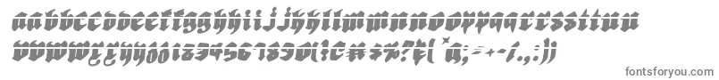 Biergartenril-Schriftart – Graue Schriften auf weißem Hintergrund