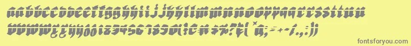 Шрифт Biergartenril – серые шрифты на жёлтом фоне