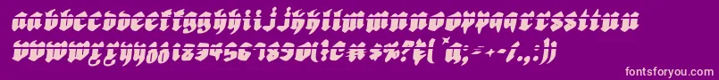 Biergartenril Font – Pink Fonts on Purple Background