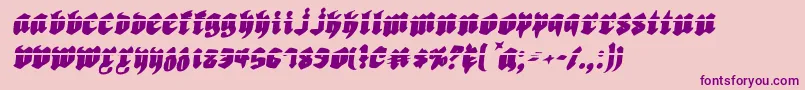 Biergartenril Font – Purple Fonts on Pink Background