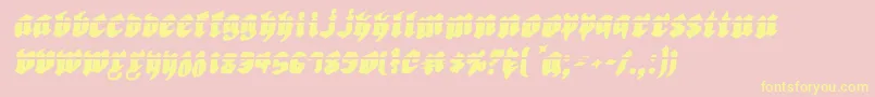 Biergartenril Font – Yellow Fonts on Pink Background