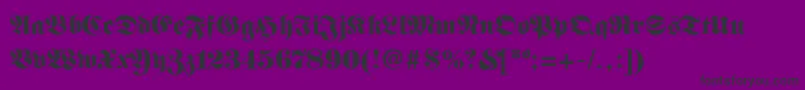 FanfaraRegular Font – Black Fonts on Purple Background