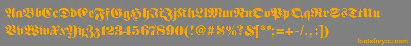 FanfaraRegular Font – Orange Fonts on Gray Background