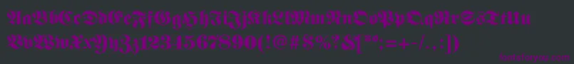 FanfaraRegular Font – Purple Fonts on Black Background