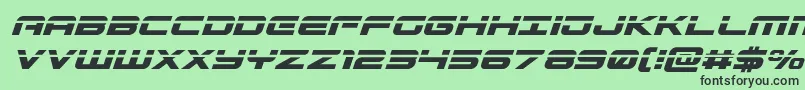 Gunshiplaserital Font – Black Fonts on Green Background