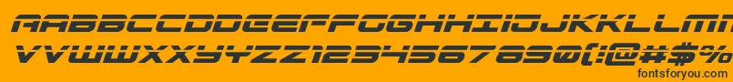 Weitere Informationen zur Gunshiplaserital-Schriftart Gunshiplaserital-Schriftart – Schwarze Schriften auf orangefarbenem Hintergrund