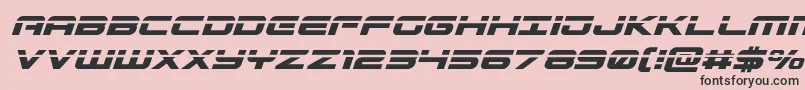 Шрифт Gunshiplaserital – чёрные шрифты на розовом фоне