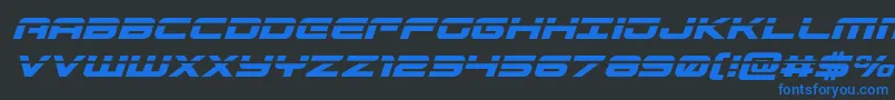 Подробнее о шрифте Gunshiplaserital Шрифт Gunshiplaserital – синие шрифты на чёрном фоне