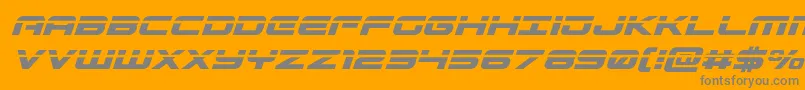 Gunshiplaserital Font – Gray Fonts on Orange Background