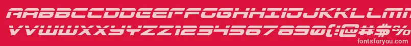 Gunshiplaserital Font – Pink Fonts on Red Background