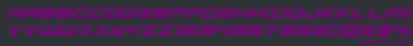 Gunshiplaserital Font – Purple Fonts on Black Background