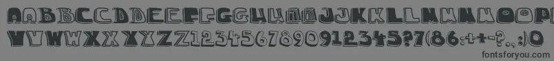 フォントChuckaSketch3 – 黒い文字の灰色の背景
