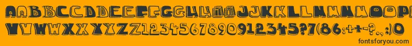 ChuckaSketch3 Font – Black Fonts on Orange Background