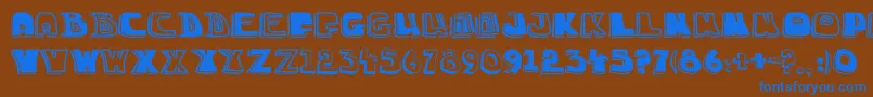 ChuckaSketch3 Font – Blue Fonts on Brown Background