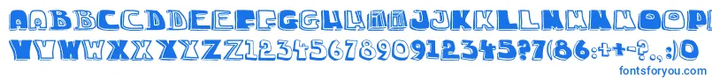 ChuckaSketch3 Font – Blue Fonts on White Background