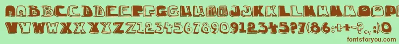 ChuckaSketch3 Font – Brown Fonts on Green Background