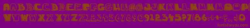 ChuckaSketch3 Font – Brown Fonts on Purple Background