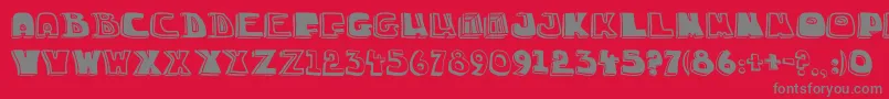 ChuckaSketch3 Font – Gray Fonts on Red Background