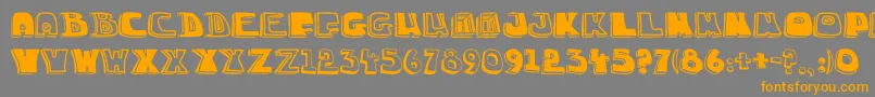 ChuckaSketch3 Font – Orange Fonts on Gray Background