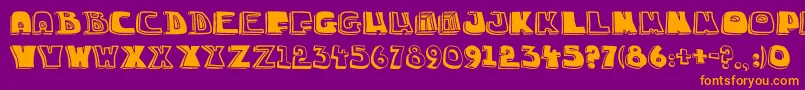 ChuckaSketch3 Font – Orange Fonts on Purple Background