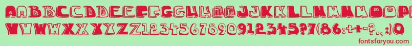 ChuckaSketch3 Font – Red Fonts on Green Background