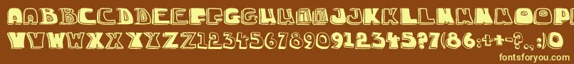 ChuckaSketch3 Font – Yellow Fonts on Brown Background