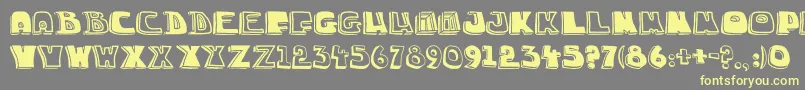 ChuckaSketch3 Font – Yellow Fonts on Gray Background