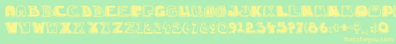 ChuckaSketch3 Font – Yellow Fonts on Green Background