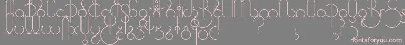 Universum-Schriftart – Rosa Schriften auf grauem Hintergrund