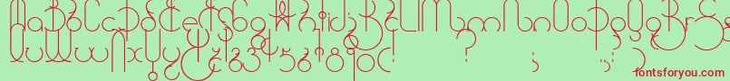 Universum Font – Red Fonts on Green Background