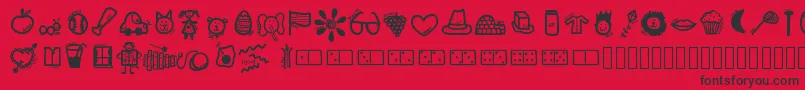Police Kbabcdoodles – polices noires sur fond rouge