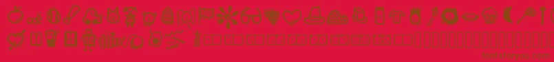 Kbabcdoodles Font – Brown Fonts on Red Background
