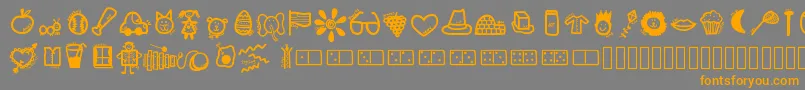 More about Kbabcdoodles Font Kbabcdoodles Font – Orange Fonts on Gray Background