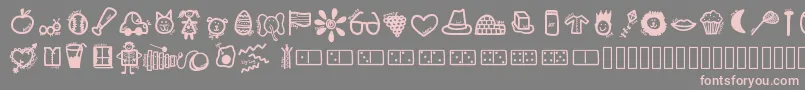 Kbabcdoodles Font – Pink Fonts on Gray Background