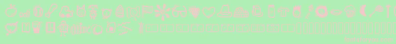 Kbabcdoodles Font – Pink Fonts on Green Background