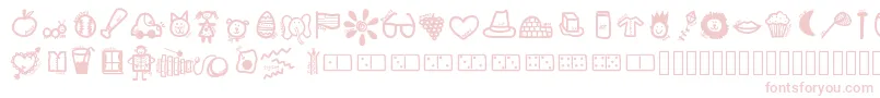 Czcionka Kbabcdoodles – różowe czcionki na białym tle